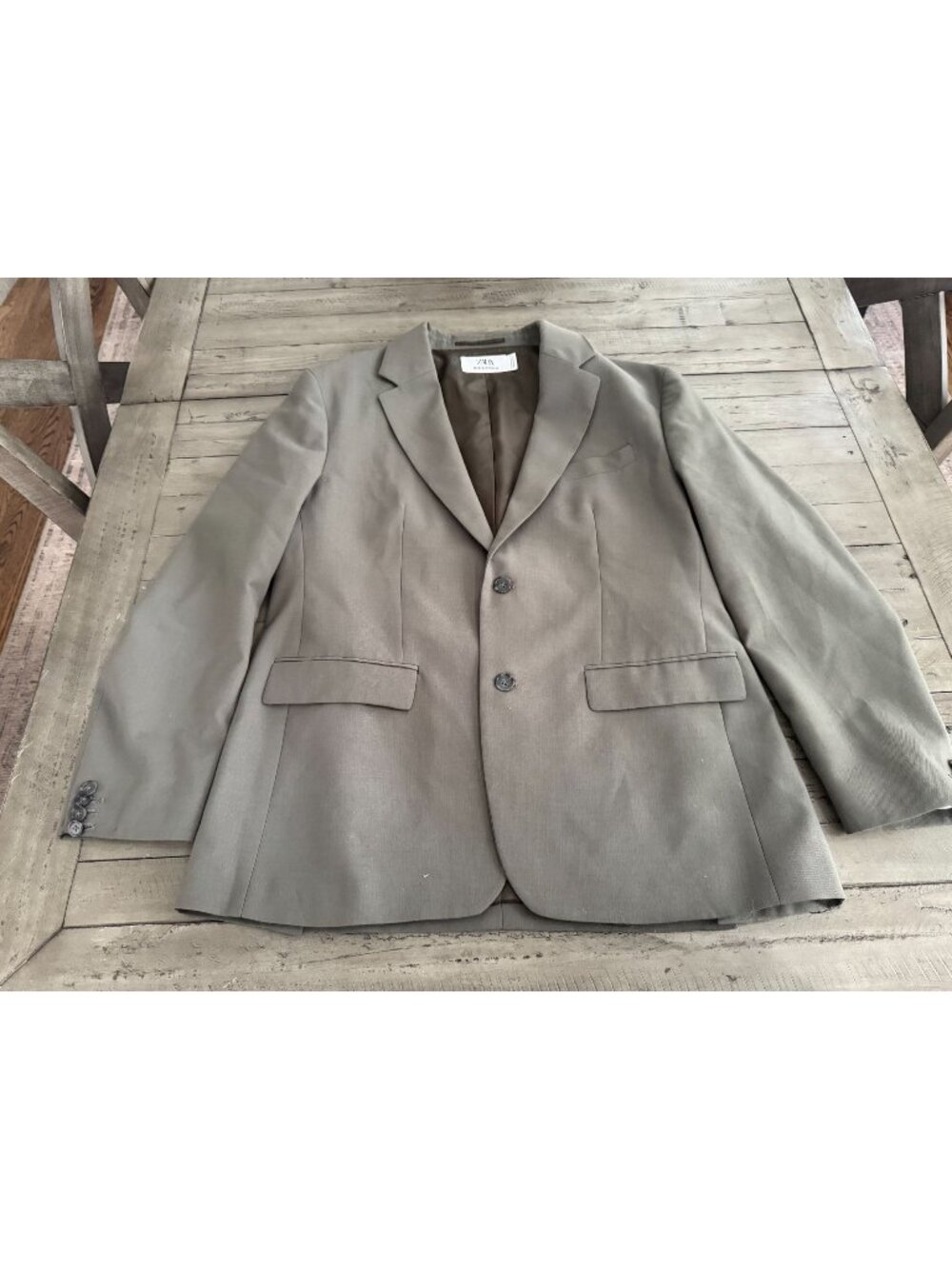 ZARA Man Sartorial Wool Blend 2 Button Blazer Jacket Sport Coat 44 US